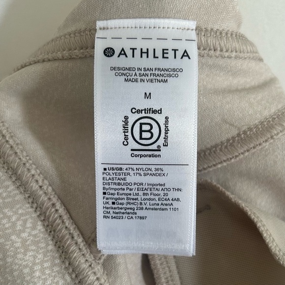 NWOT ATHLETA Delancey Skyline Tight Textured Cream Braiden Size Medium #736626 - Picture 7 of 10
